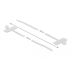 Trytytka z uchem zapięcia 200 x 2,5 mm biała 10 szt. Delock 18955 Trytytka z uchem zapięcia 200 x 2,5 mm biała 10 szt. Delock 18955