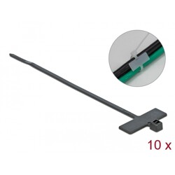 Trytytka z uchem zapięcia 100 x 2,5 mm czarna 10 szt. Delock 18958