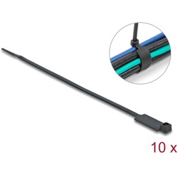 Trytytka z uchem zapięcia 270 x 4,8 mm czarna 10 szt. Delock 18961