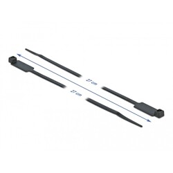 Trytytka z uchem zapięcia 270 x 4,8 mm czarna 10 szt. Delock 18961