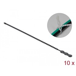 Trytytka wielokrotnego użytku 210 x 4,5 mm czarna 10 szt. Delock 18966