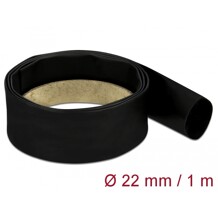 Rurka termokurczliwa 1 m x 22 mm czarna Delock 18979