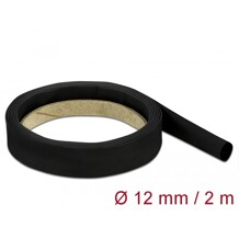 Rurka termokurczliwa 2 m x 12 mm czarna Delock 18982