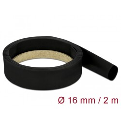 Rurka termokurczliwa 2 m x 16 mm czarna Delock 18983