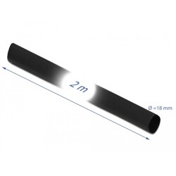 Rurka termokurczliwa 2 m x 18 mm czarna Delock 18984