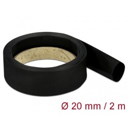 Rurka termokurczliwa 2 m x 20 mm czarna Delock 18985