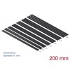 Rurki termokurczliwe 200 mm x 1,2 mm zestaw 28 szt. czarne Delock 18988