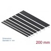 Rurki termokurczliwe 200 mm x 1,2 mm zestaw 28 szt. czarne Delock 18988