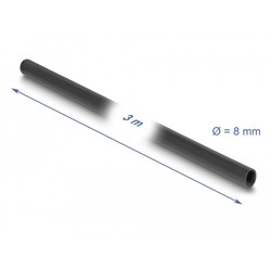 Rurka osłonowa PVC 3 m x 8 mm czarna Delock 19000