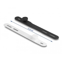 Miękka opaska wielokrotnego użytku 10 szt. czarne/białe Delock 19005 Miękka opaska wielokrotnego użytku 10 szt. czarne/białe Delock 19005