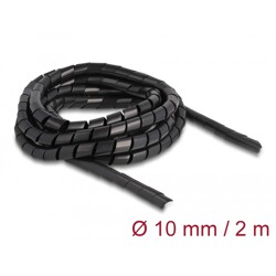 Elastyczny spiralny rękaw 2 m x 10 mm czarny Delock 19014