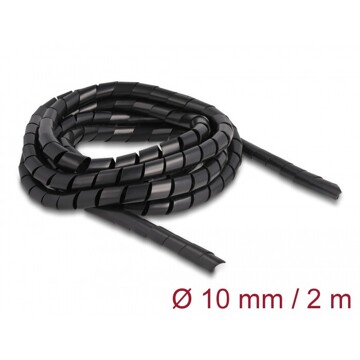 Elastyczny spiralny rękaw 2 m x 10 mm czarny Delock 19014