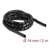 Elastyczny spiralny rękaw 2 m x 14 mm czarny Delock 19022