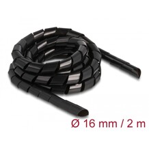 Elastyczny spiralny rękaw 2 m x 16 mm czarny Delock 19024
