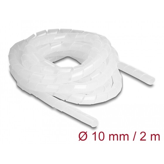 Elastyczny spiralny rękaw 2 m x 10 mm przezroczysty Delock 19025