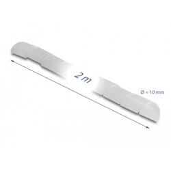 Elastyczny spiralny rękaw 2 m x 10 mm przezroczysty Delock 19025