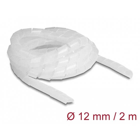 Elastyczny spiralny rękaw 2 m x 12 mm przezroczysty Delock 19038