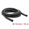 Koszulka pleciona rozciągana 10 m x 19 mm czarna Delock 19046