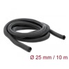 Koszulka pleciona rozciągana 10 m x 25 mm czarna Delock 19047