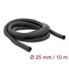 Koszulka pleciona rozciągana 10 m x 25 mm czarna Delock 19047