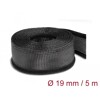 Koszulki plecione z zapięciem haczyk-pętelka 5 m x 19 mm czarne Delock 19050