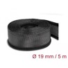 Koszulki plecione z zapięciem haczyk-pętelka 5 m x 19 mm czarne Delock 19050