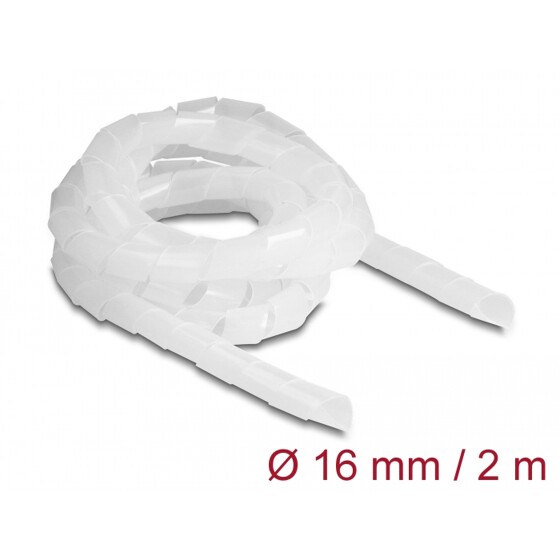 Elastyczny spiralny rękaw 2 m x 16 mm przezroczysty Delock 19058