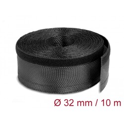 Koszulki plecione z rzepem typu haczyk-pętelka 10 m x 32 mm czarne Delock 19059