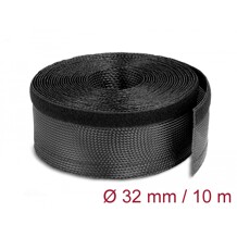 Koszulki plecione z rzepem typu haczyk-pętelka 10 m x 32 mm czarne Delock 19059