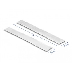 Taśma rzepowa typu haczyk-pętelka 1 m x 20 mm biała Delock 19061 Taśma rzepowa typu haczyk-pętelka 1 m x 20 mm biała Delock 19061