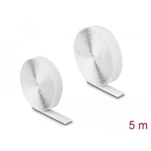 Taśma rzepowa typu haczyk-pętelka 5 m x 20 mm biała Delock 19062