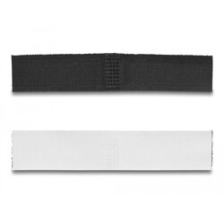 Uchwyt kablowy rzepowy samoprzylepny 110 x 20 mm zestaw 10 szt. czarny Delock 19098 Uchwyt kablowy rzepowy samoprzylepny 110 x 20 mm zestaw 10 szt. czarny Delock 19098