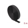 Taśma rzepowa z paskiem w rolce 5 m x 20 mm czarna Delock 19112