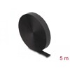 Taśma rzepowa z paskiem w rolce 5 m x 20 mm czarna Delock 19112