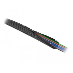 Koszulka pleciona z suwakiem 1 m x 30 mm czarna Delock 19165 Koszulka pleciona z suwakiem 1 m x 30 mm czarna Delock 19165