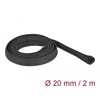 Koszulka pleciona z suwakiem 2 m x 20 mm czarna Delock 19167