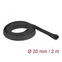 Koszulka pleciona z suwakiem 2 m x 20 mm czarna Delock 19167