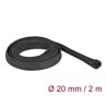 Koszulka pleciona z suwakiem 2 m x 20 mm czarna Delock 19167