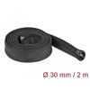Koszulka pleciona z suwakiem 2 m x 30 mm czarna Delock 19168