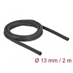 Koszulka tkana 2 m x 13 mm czarna Delock 19171