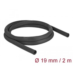 Koszulka tkana 2 m x 19 mm czarna Delock 19179