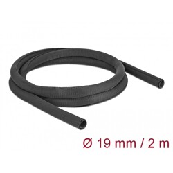 Koszulka tkana 2 m x 19 mm czarna Delock 19179