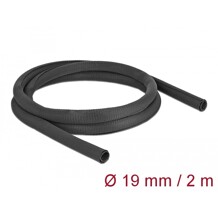 Koszulka tkana 2 m x 19 mm czarna Delock 19179