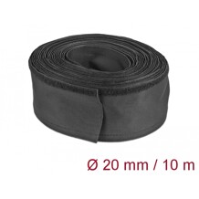 Rękaw tkaninowy z rzepem odporny na ciepło 10 m x 20 mm czarny Delock 19193
