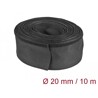 Rękaw tkaninowy z rzepem odporny na ciepło 10 m x 20 mm czarny Delock 19193