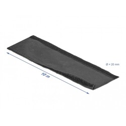 Rękaw tkaninowy z rzepem odporny na ciepło 10 m x 20 mm czarny Delock 19193 Rękaw tkaninowy z rzepem odporny na ciepło 10 m x 20 mm czarny Delock 19193