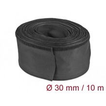 Rękaw tkaninowy z rzepem odporny na ciepło 10 m x 30 mm czarny Delock 19216