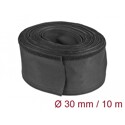 Rękaw tkaninowy z rzepem odporny na ciepło 10 m x 30 mm czarny Delock 19216