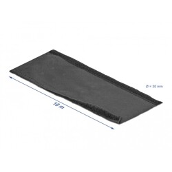 Rękaw tkaninowy z rzepem odporny na ciepło 10 m x 30 mm czarny Delock 19216 Rękaw tkaninowy z rzepem odporny na ciepło 10 m x 30 mm czarny Delock 19216