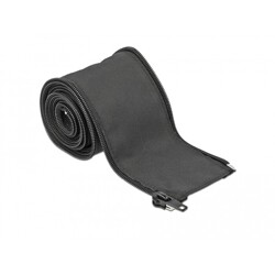Koszulka tkana z suwakiem 2 m x 25 mm czarna Delock 19219 Koszulka tkana z suwakiem 2 m x 25 mm czarna Delock 19219